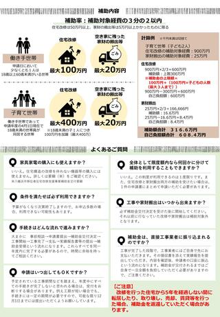 移住者住宅改修支援事業チラシ